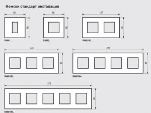 Рамка 2М немски стандарт черен сатен Classia